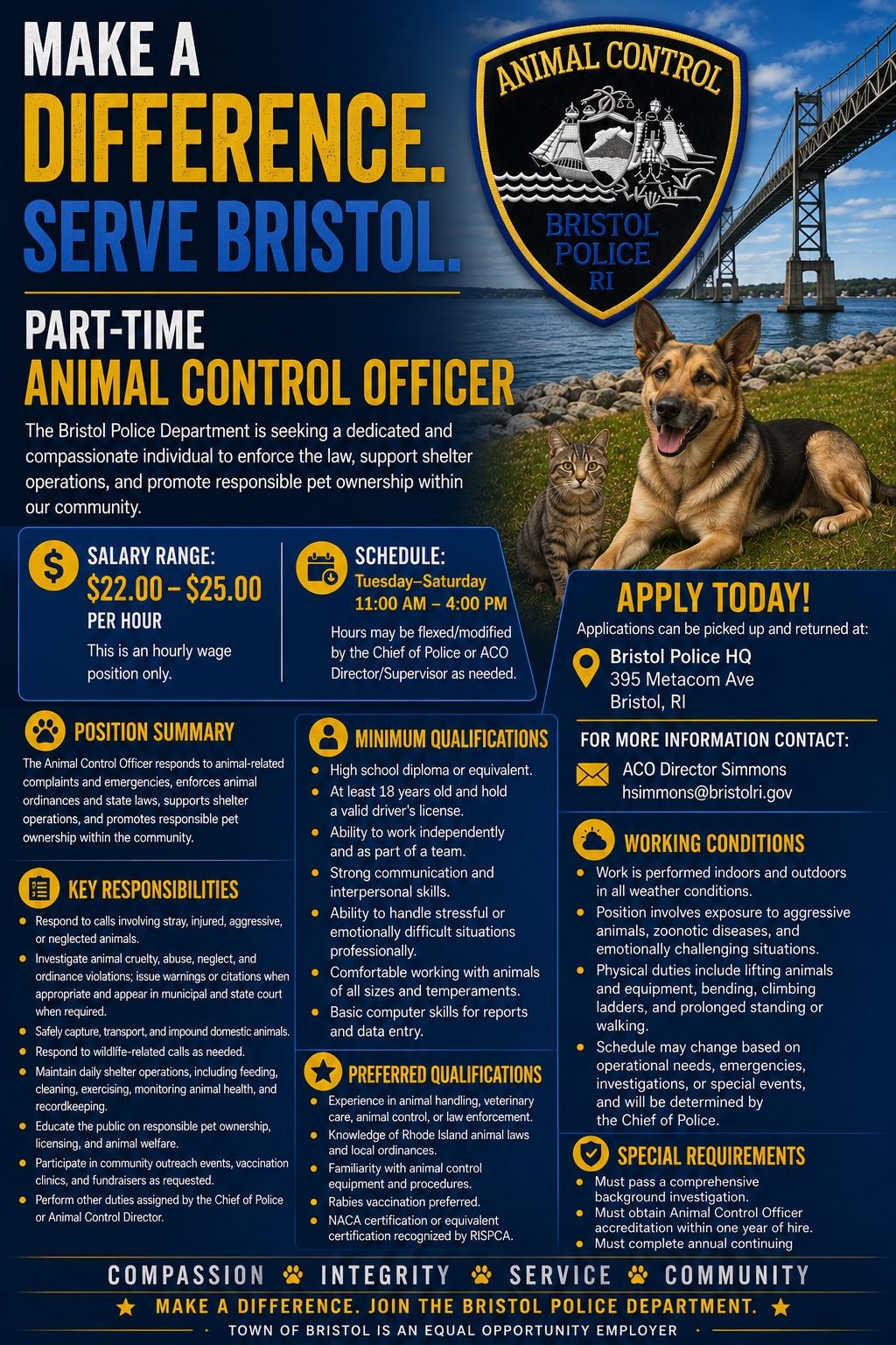 Bristol Police Department, RI Police Jobs
