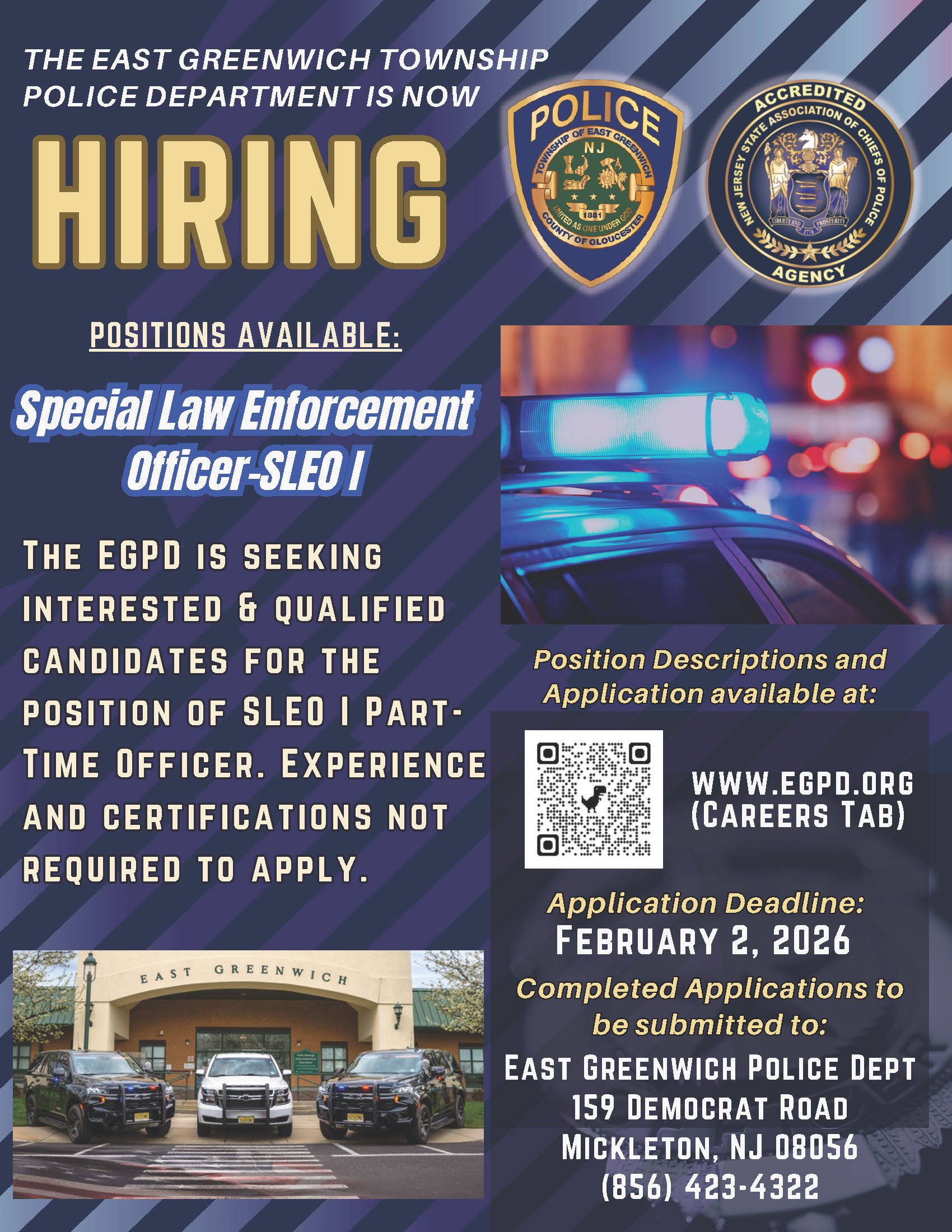 East Greenwich Township Police Department, NJ Police Jobs