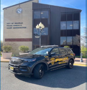 Police Cruiser in front of Millville Police Department