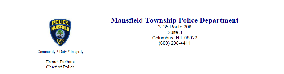 Mansfield Township Police Department (Burlington County), NJ Police Jobs