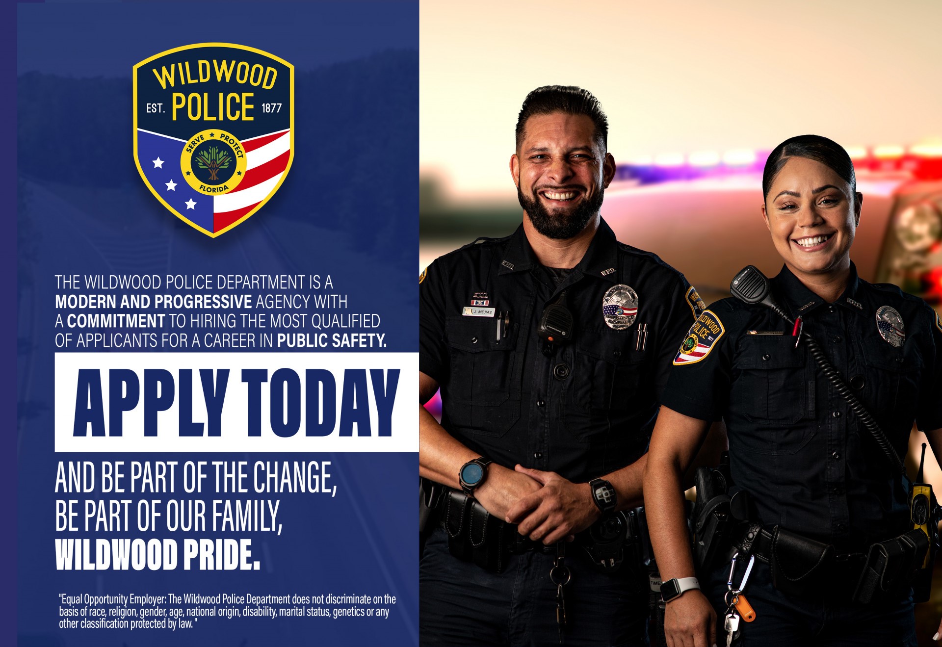 Wildwood PD Recruitment Graphic