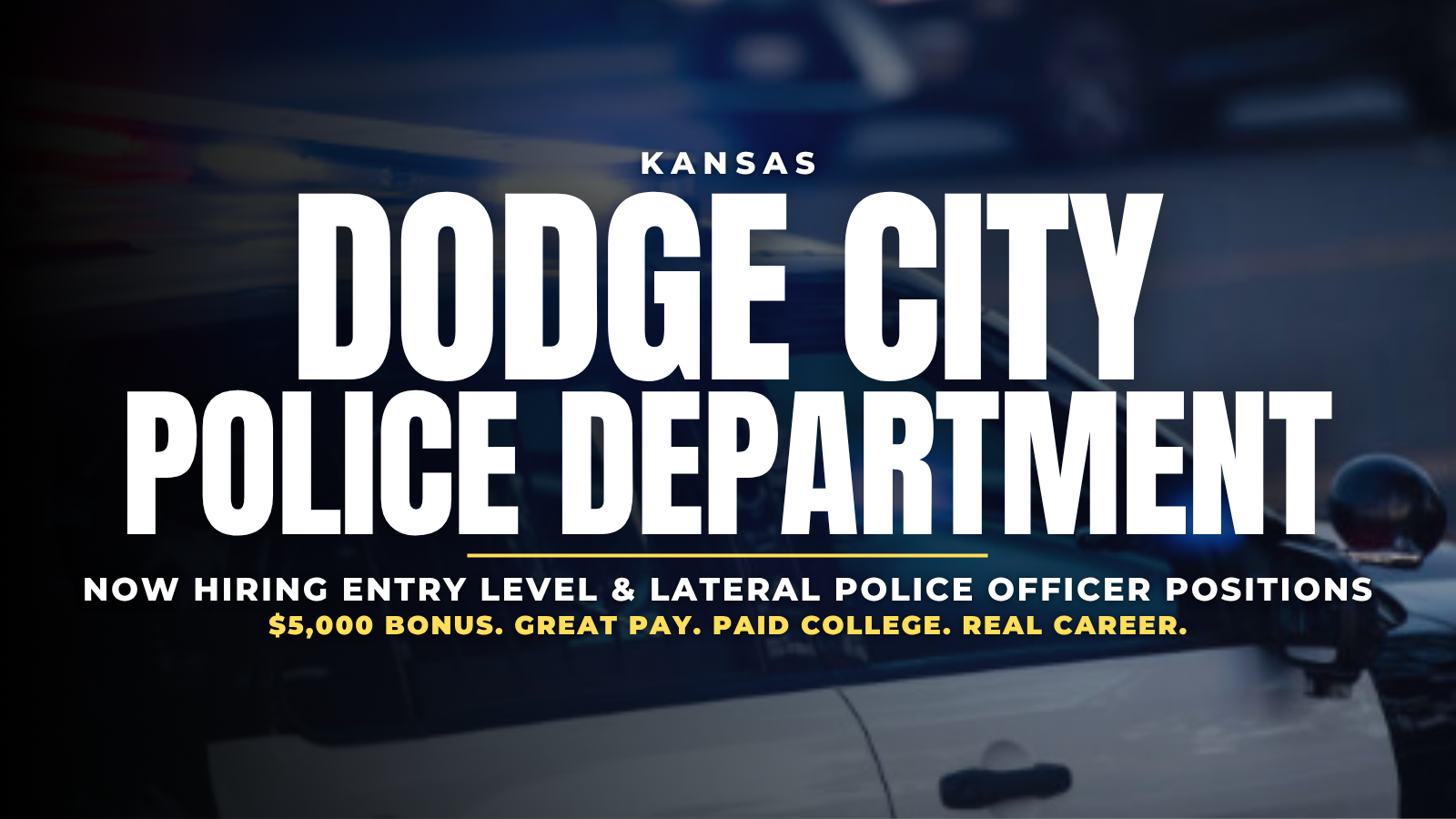 Dodge City - Entry Level Police Officer