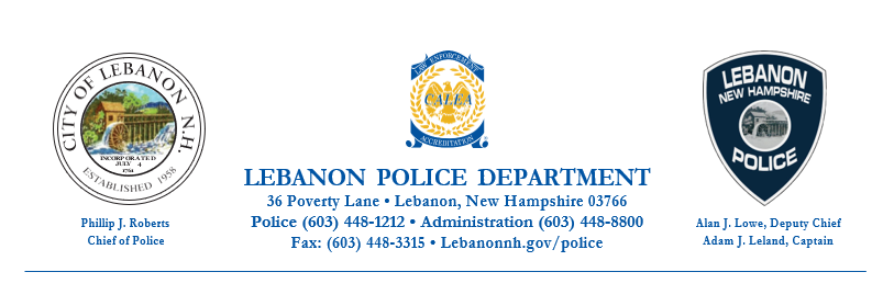 Lebanon Police Department, NH Police Jobs